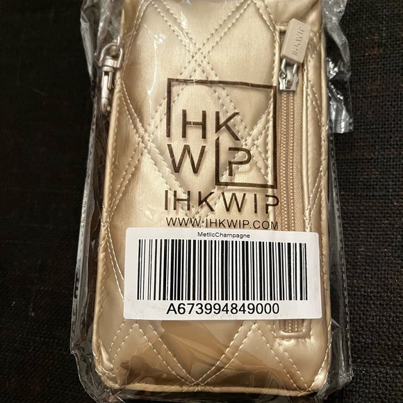 IHKWIP Ring Ring Cellphone crossbody RFID wallet bag purse NWT metallic neutral - Picture 8 of 8